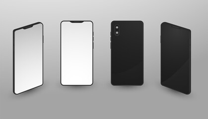 Realistic smartphone mockup. Mobile phone display
