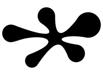 Abstract blot. Black and white vector pattern