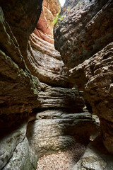 Obraz premium Karadakh gorge is a fantastic natural landmark of Dagestan