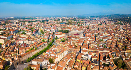 Verona Arena aerial panoramic view