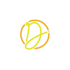 Initials letters D logo design vectors unique