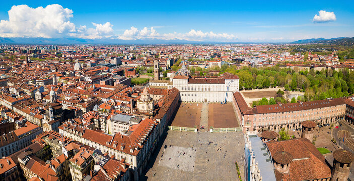 Castle Square aerial view, Turin