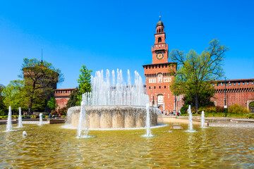 Sforza Castle in Milan, Italy