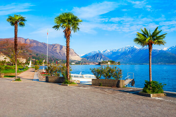 Naklejka premium Stresa town, Lago Maggiore Lake