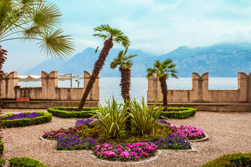 Malcesine town at Garda Lake