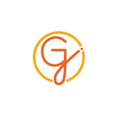 Initials letters G logo design vectors unique
