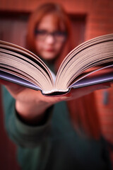person with book