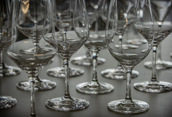 glasses on the table