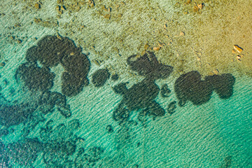 Amazing Kornati Islands national park panoramic aerial view, landscape of Dalmatia Croatia Piskera