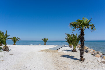 view of the beautiful white sand Palm Beach in Frederikshavn