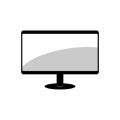 Monitor simple clip art vector illustration 