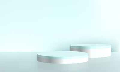 Cosmetic product presentation background, abstract minimal scene mockup, vector illustration