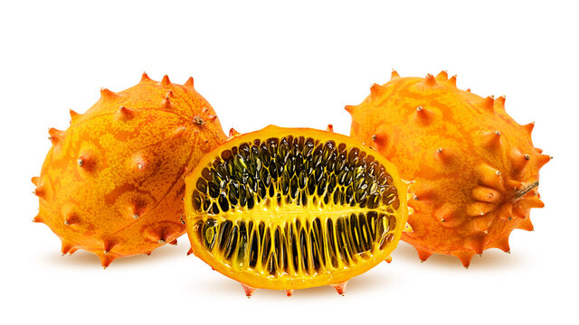 Kiwano isolated on white background