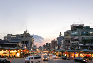 panorama of kyoto intersection