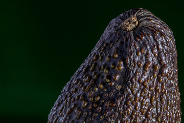 Close up view of a dusty avocado