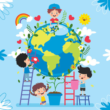 Concept Of Mother Earth Day