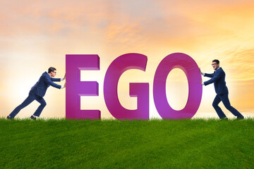 Concept of ego with businessman