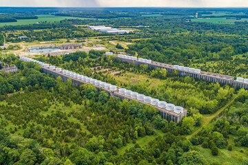 Abandoned Nuclear Power Plant Cooling Towers in the Forest