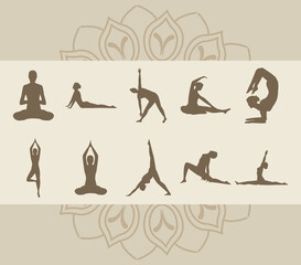 ten yoga positions