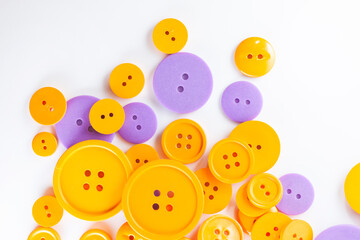 colorful Acrylic buttons in white background