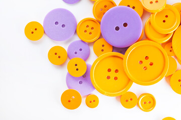 colorful Acrylic buttons in white background