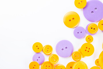 colorful Acrylic buttons in white background