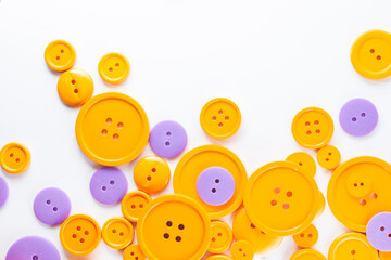 Fototapeta premium colorful Acrylic buttons in white background