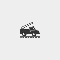 Fototapeta na wymiar Construction vehicle vector icon illustration sign
