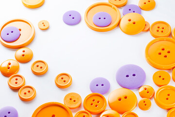 Fototapeta premium colorful Acrylic buttons in white background