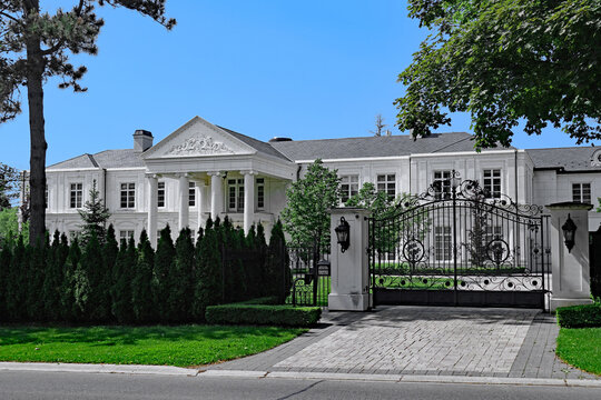 The Bridle Path area of Toronto emulates Beverly Hills, with large gated estates that cost tens of millions of dollars, many of them owned by celebrities or international business owners.