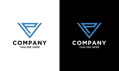 VP Letter Triangle Logo Template Illustration Design. Vector EPS 10.