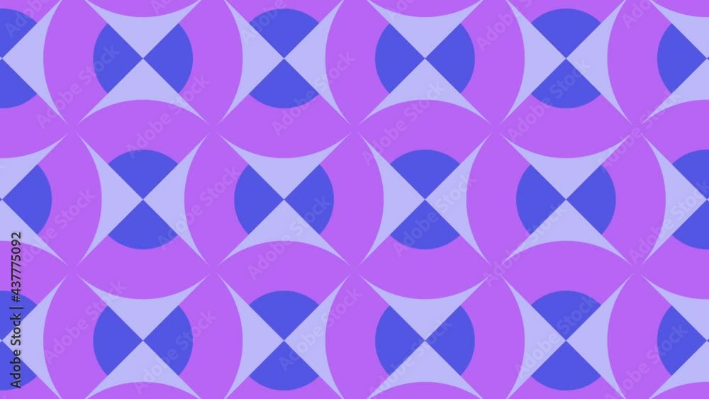 Aufkleber seamless loop motion graphic animation in vintage flat style. retro mosaic with geometric animated t