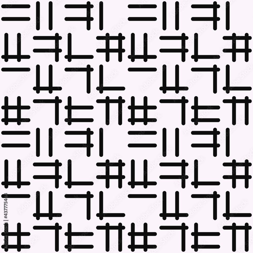 Aufkleber abstract black sticks pattern. vector.