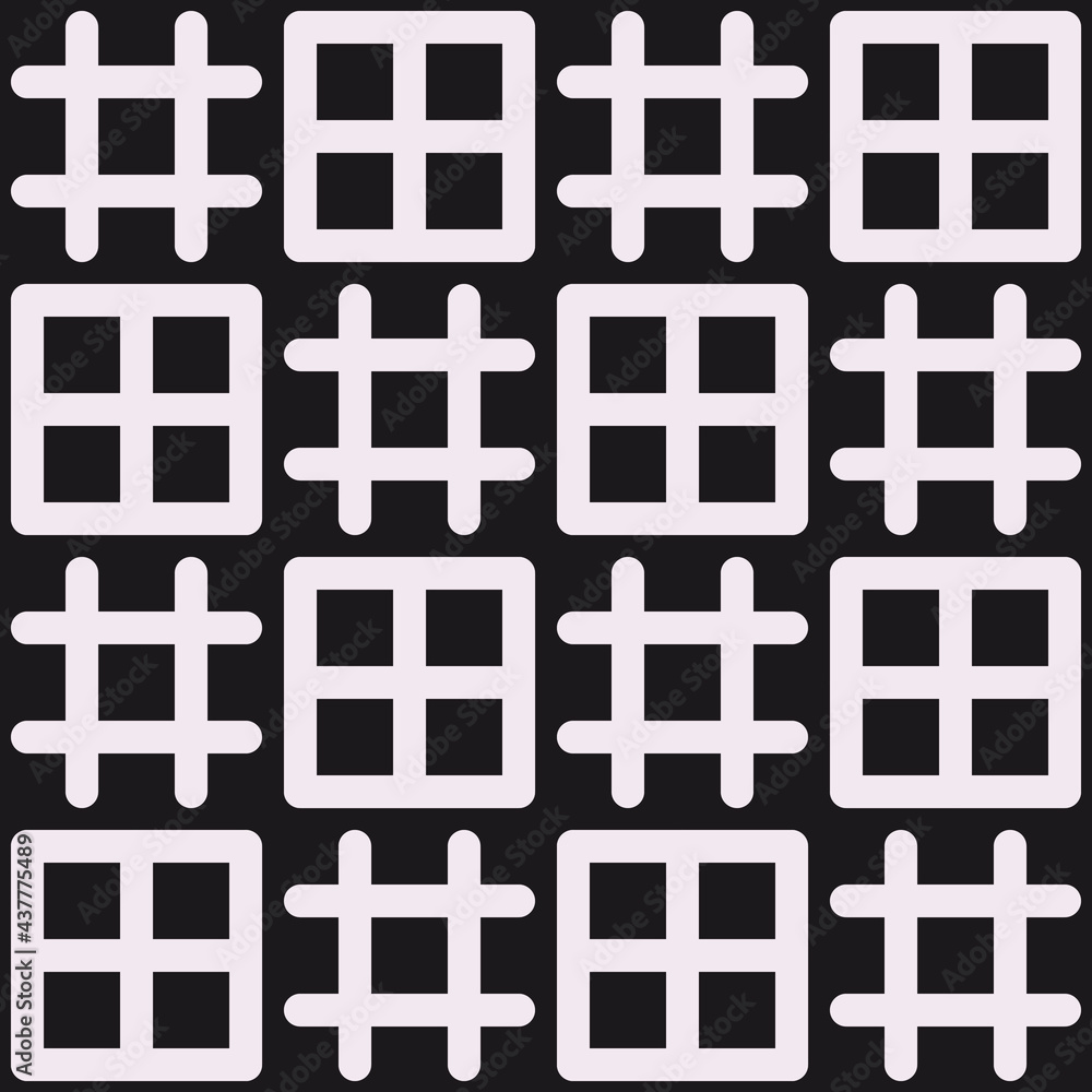 Poster Checkered sticks pattern. Vector simple shapes.