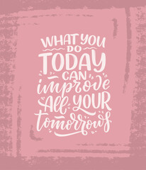 Hand drawn lettering quote in modern calligraphy style about business motivation. Inspiration slogan for print and poster design. Vector