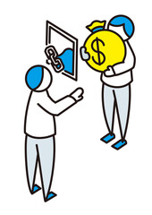 作品購入のアイソメトリック図