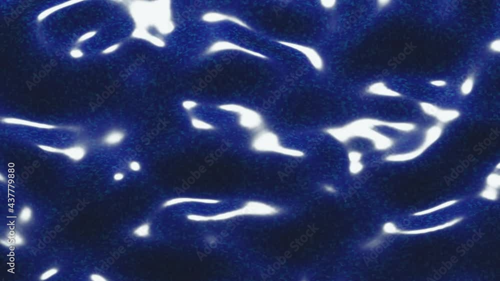 Poster blue 3d rendered waving surface. seamless loop motion graphic abstract background