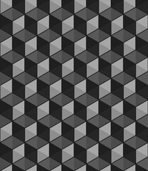Seamless geometric pattern. Black and white vector background