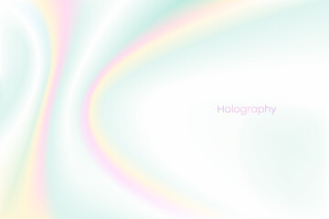 Abstract gradient holographic background in soft pastel colors with place for text