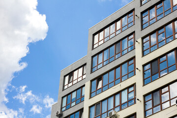 office building with sky