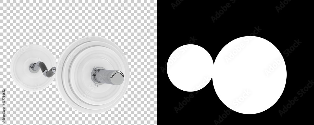 Poster barbell isolated on background with mask. 3d rendering - illustration