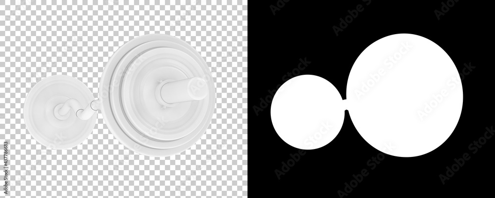Poster barbell isolated on background with mask. 3d rendering - illustration