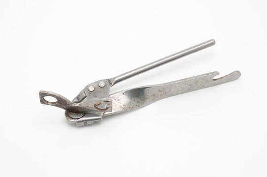 Opener for bottles and cans on white background