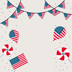 Fototapeta premium usa template garlands
