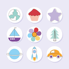 cute doodle icons