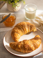 croissant and coffee