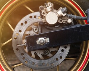 close up of a wheel motorcycle