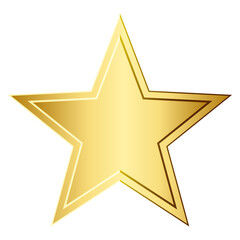 Gold star - vector