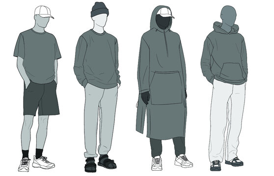 Streetwear Male Figures Illustration