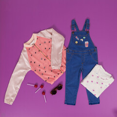 Fashion for little girls - girls clothing set.